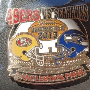 49ers vs Seahawks Commemorative Pin. At Candlestick Park